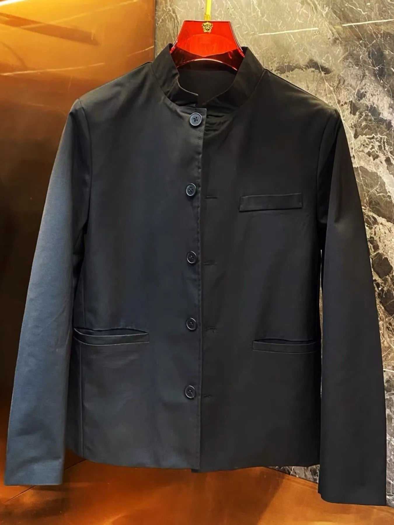 Men's Plus Size Button Up Long Sleeve Jacket