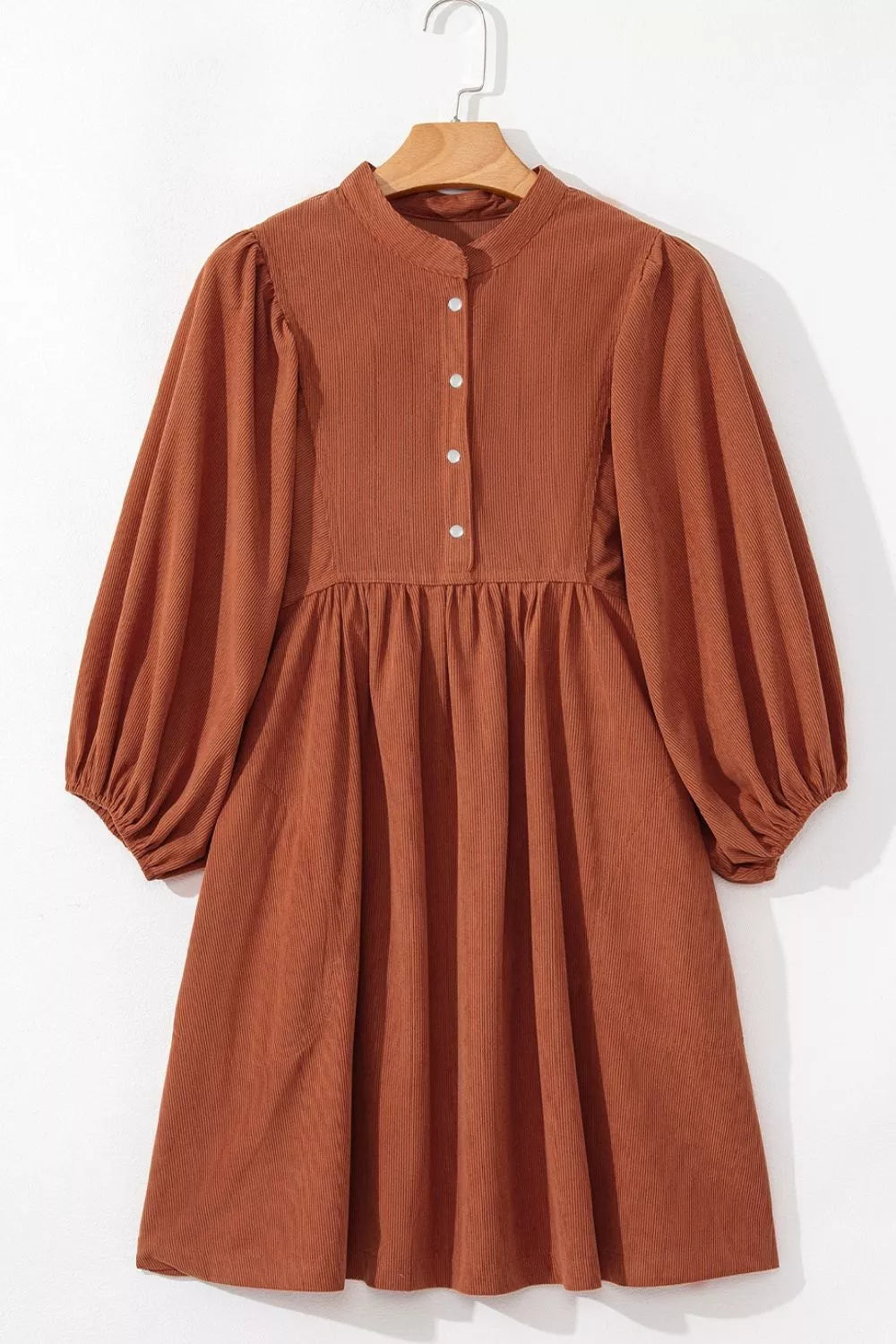 women's corduroy button-down babydoll dress - additional image