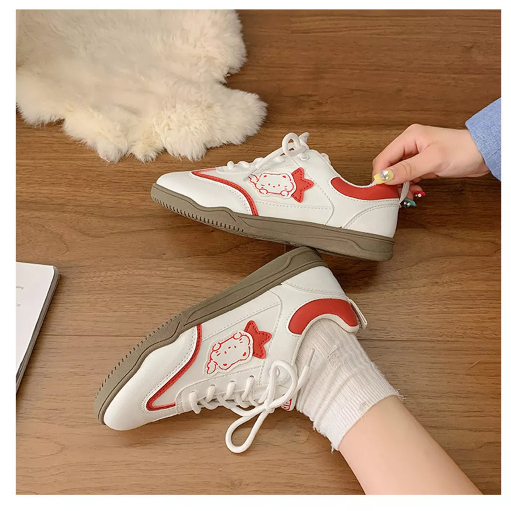 women's lace up round toe sneakers - extra view