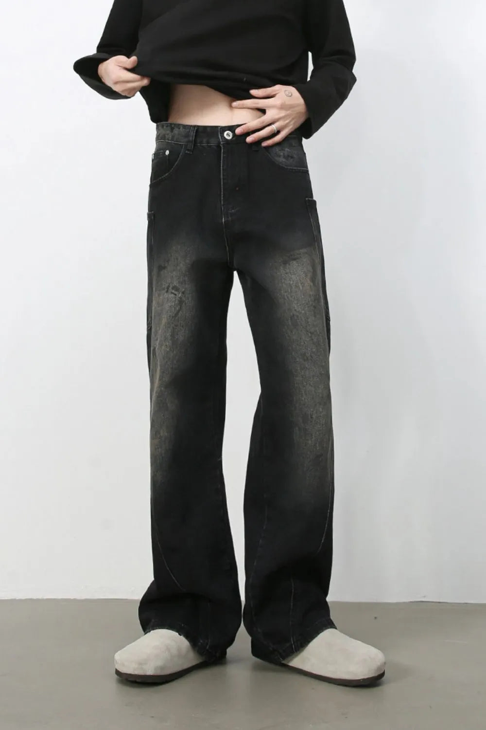 Men's Loose Fit Jeans Dark