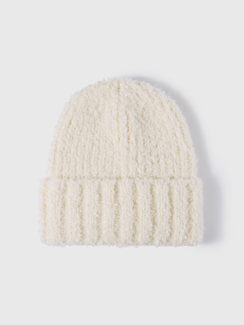 Thermal Teddy Knit Hat Cream One Size