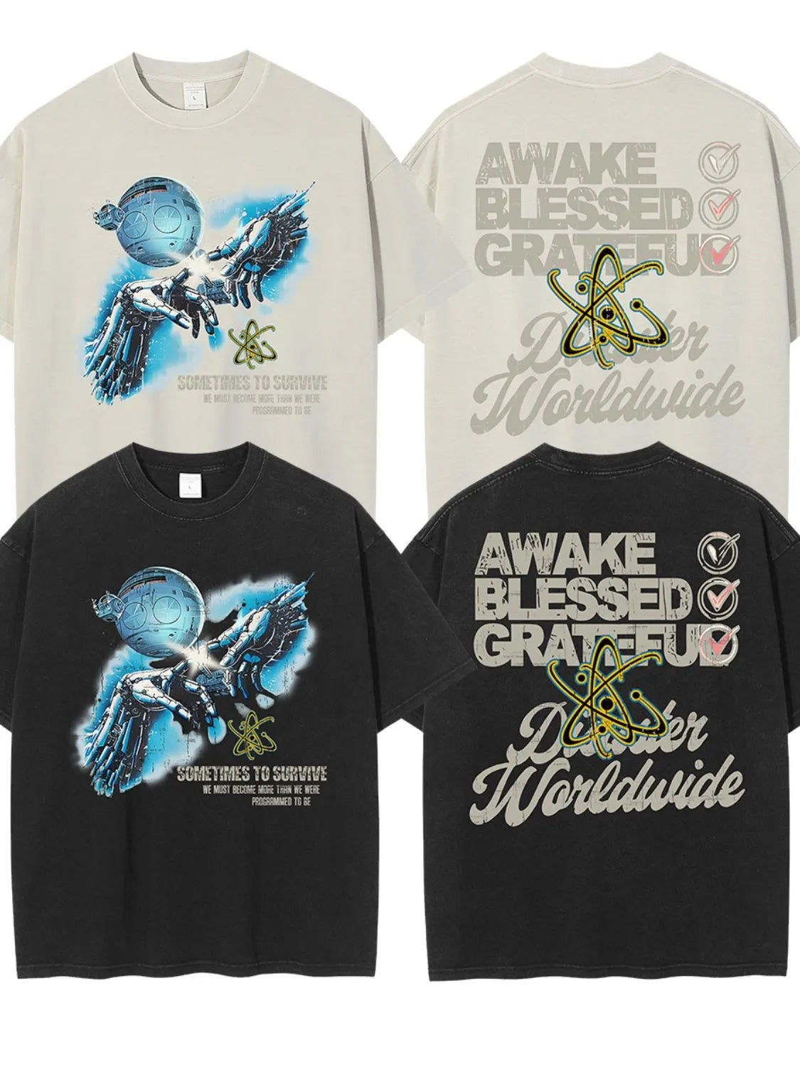Men's Graphic Round Neck Half Sleeve T-Shirt