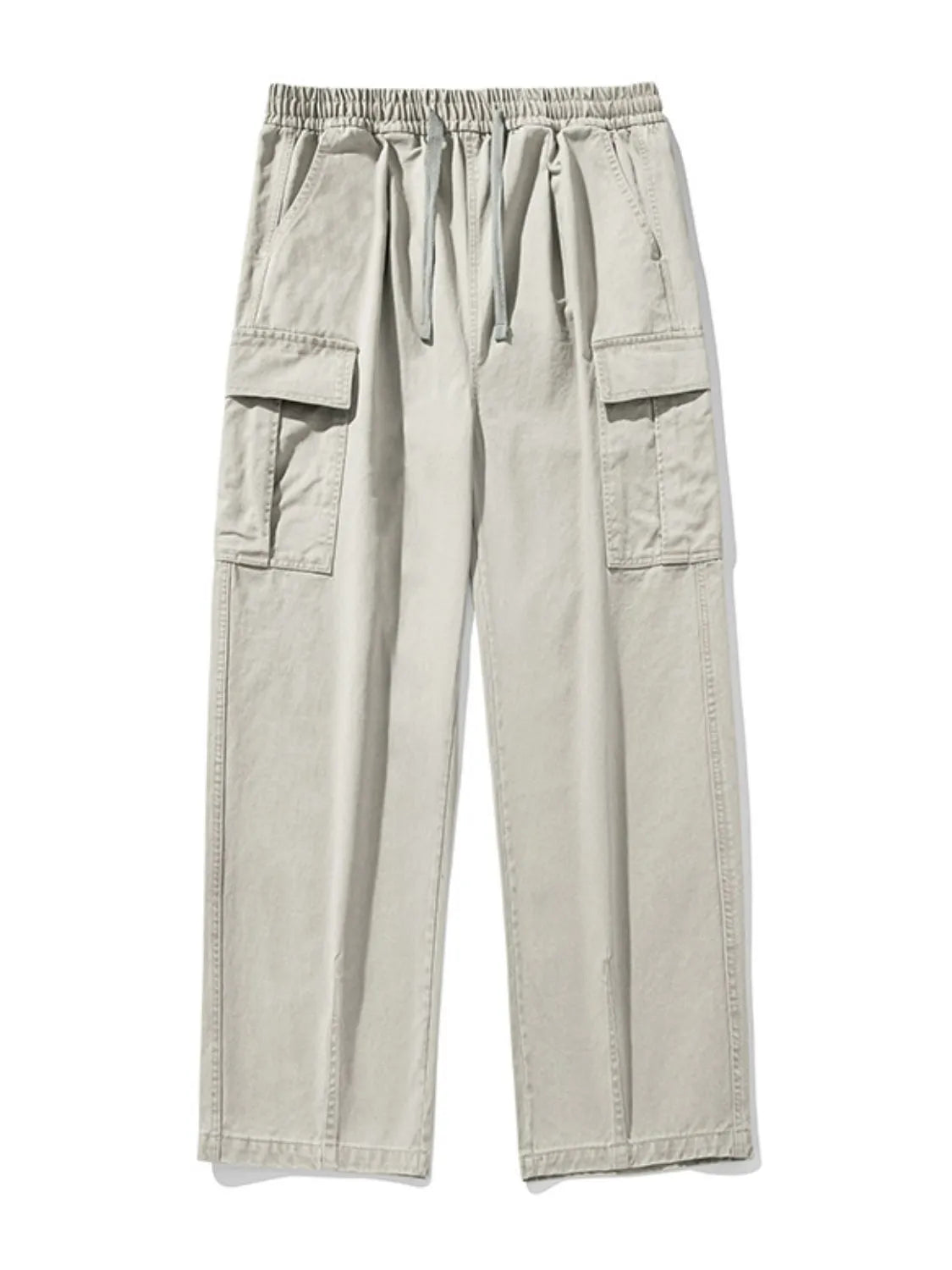 Men's Plus Size Drawstring Pants with Cargo Pockets