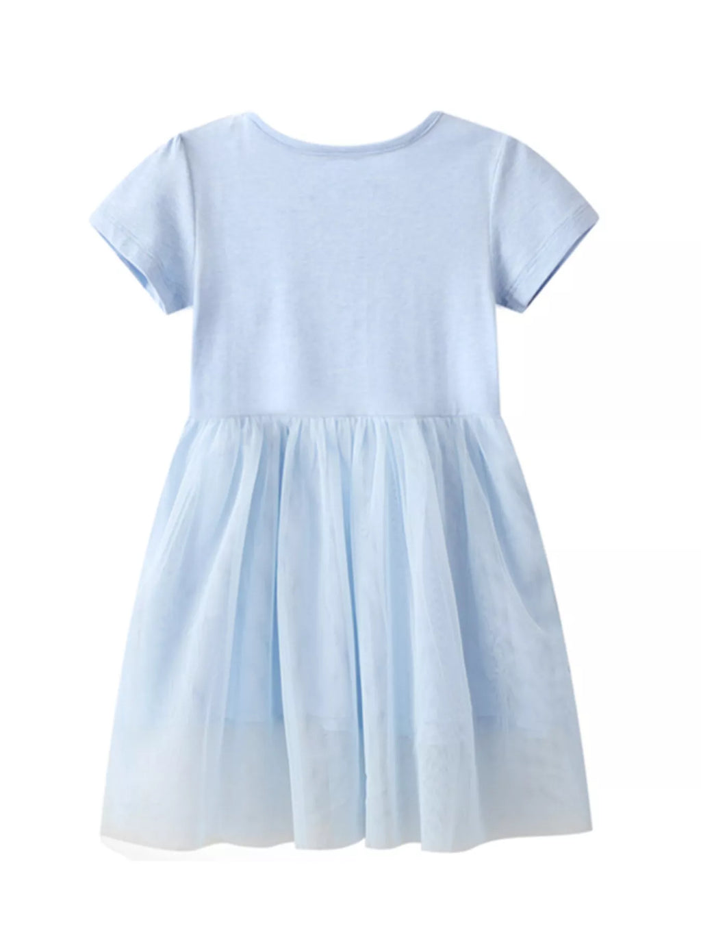 women's children's sequin round neck tulle dress - alternate angle