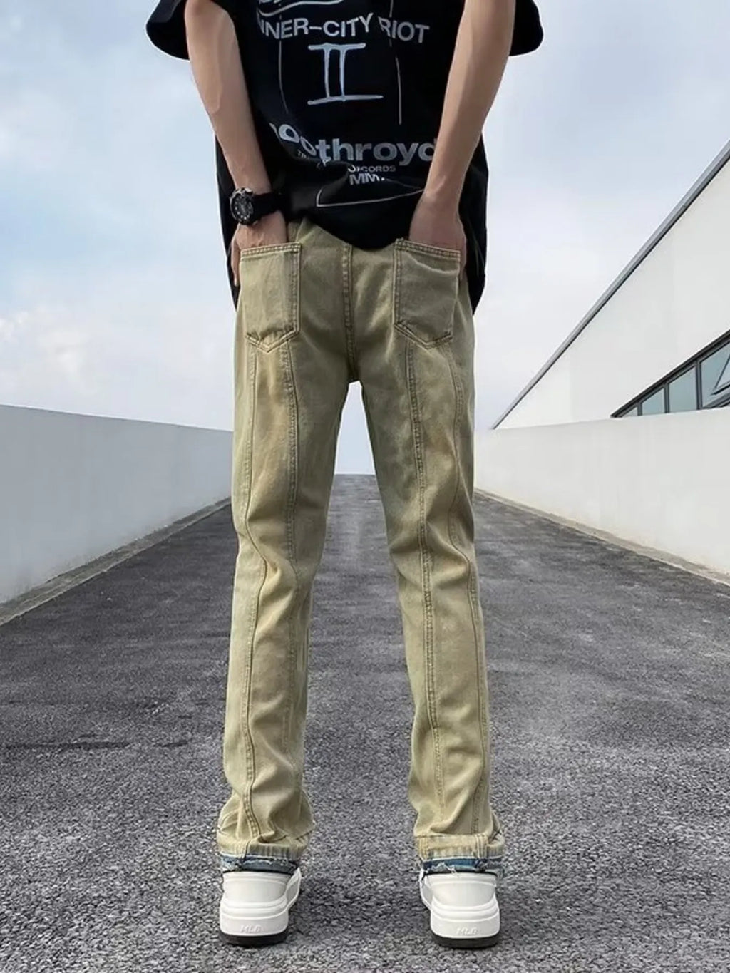 men's men's full size straight leg jeans plus size - additional image