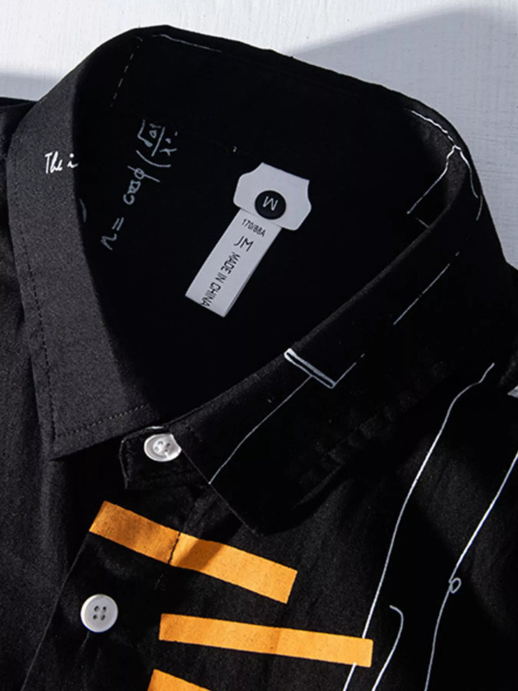 men's men's plus size casual printed long sleeve shirt - additional image