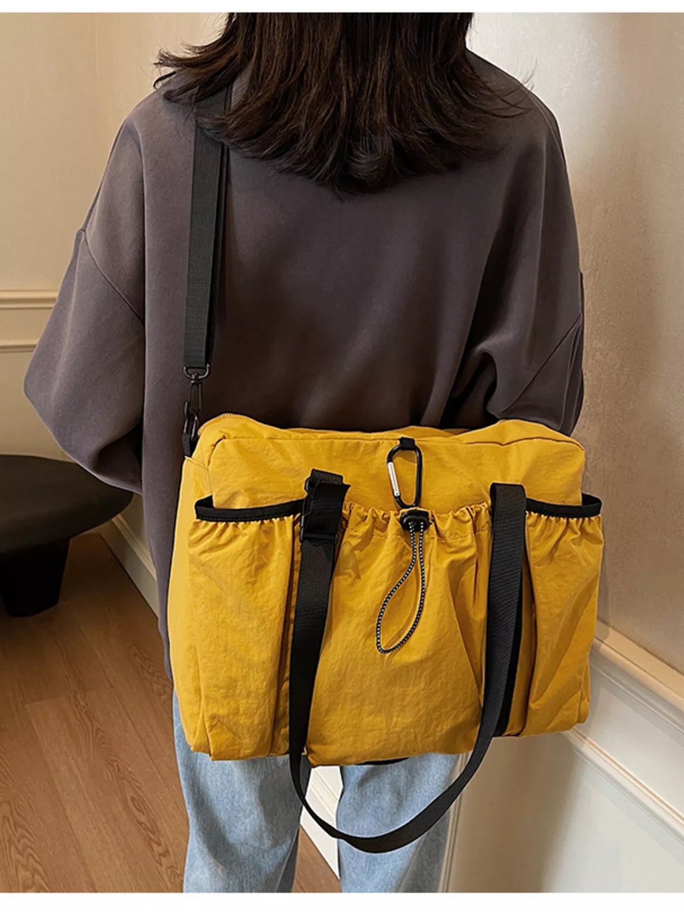 canvas travel duffel bag - second view