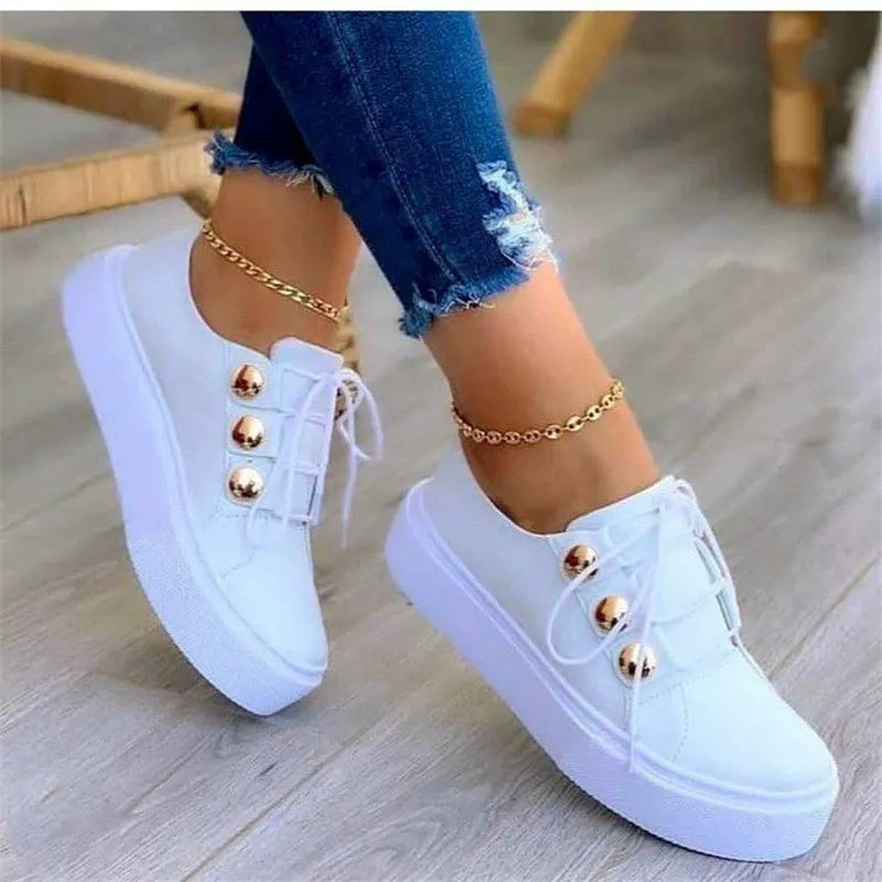 women's round toe platform sneakers - product detail