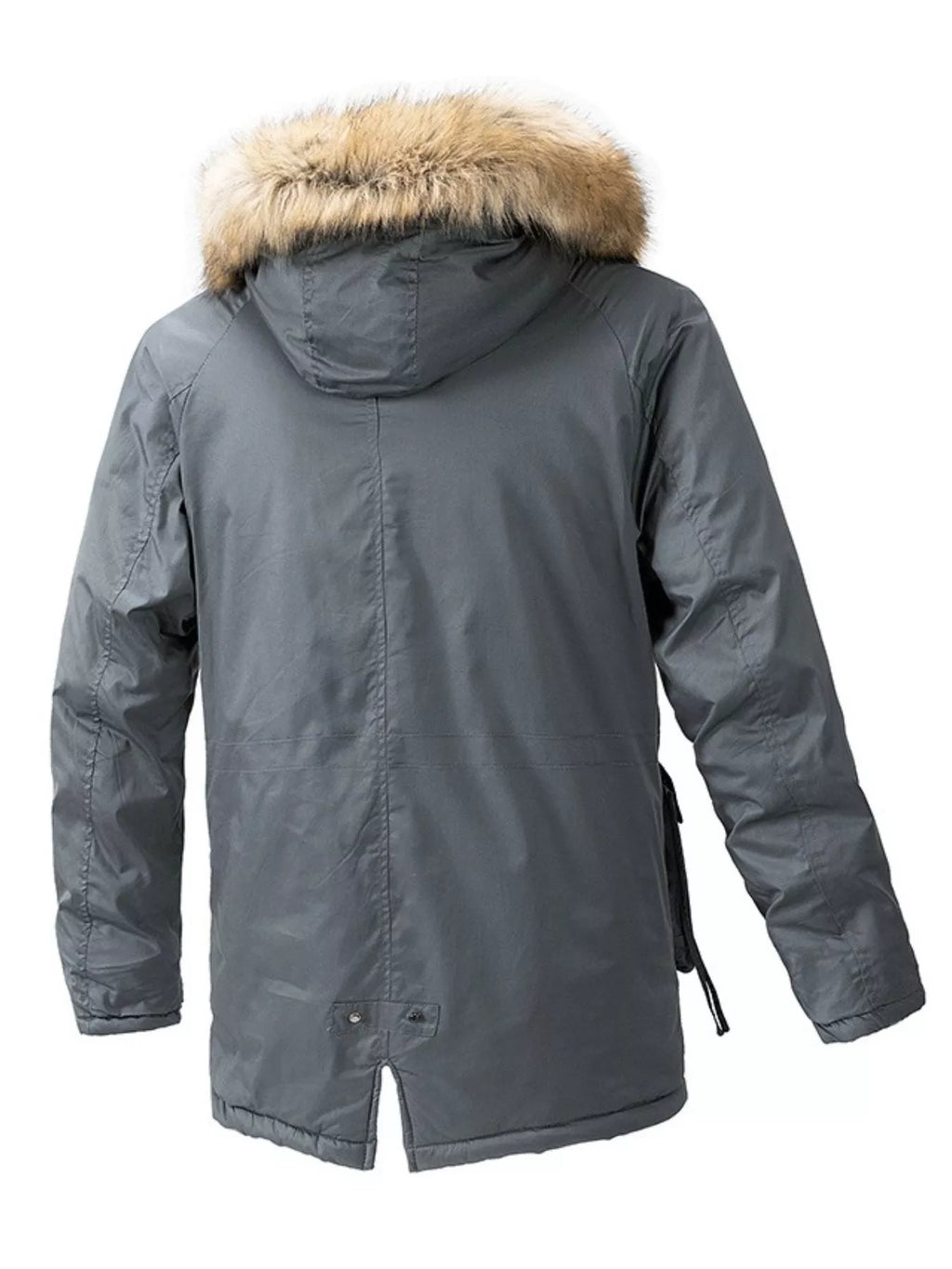 men's men's plus size fur hooded winter parka coat - product detail
