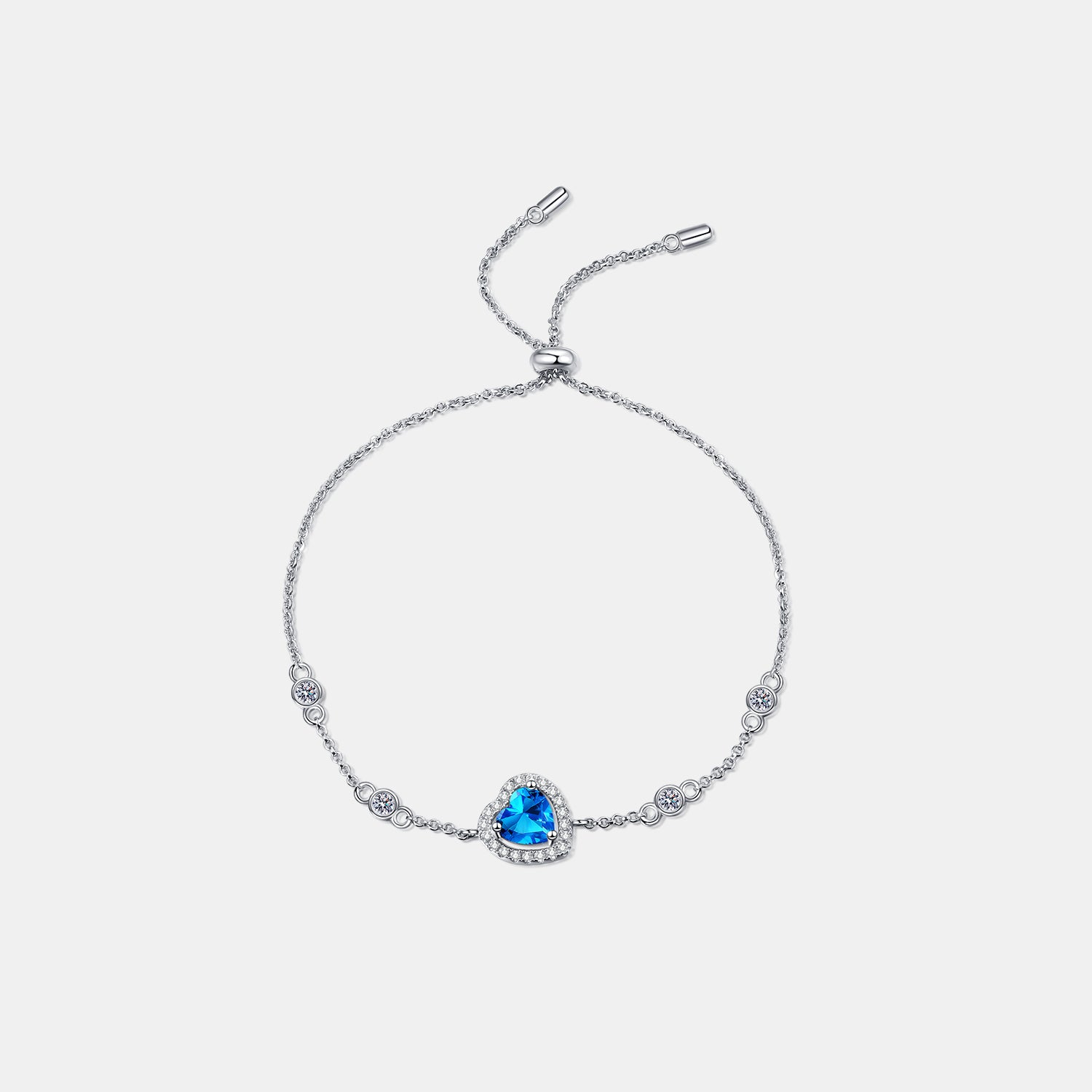 Close-up of 1 carat moissanite stone set in a classic tennis bracelet by Donjane