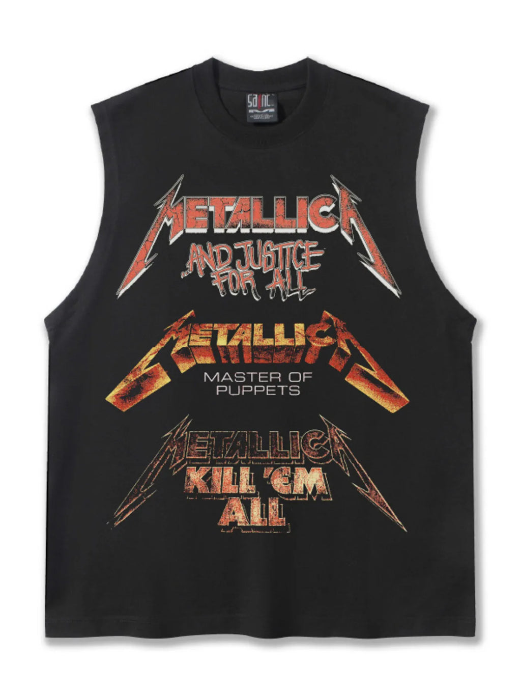 men's men's graphic round neck tank - back view