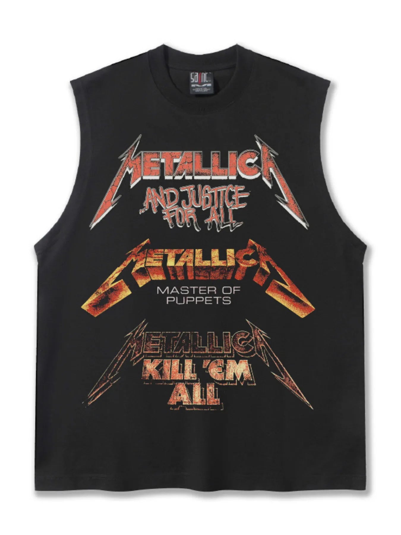 men's men's graphic round neck tank - back view