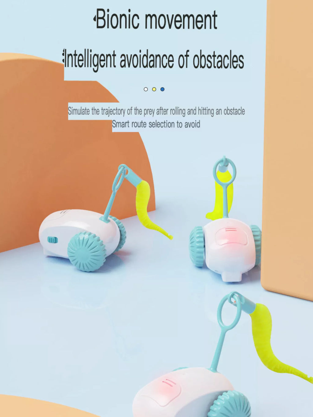 interactive self-rotating pet teaser toy - extra view