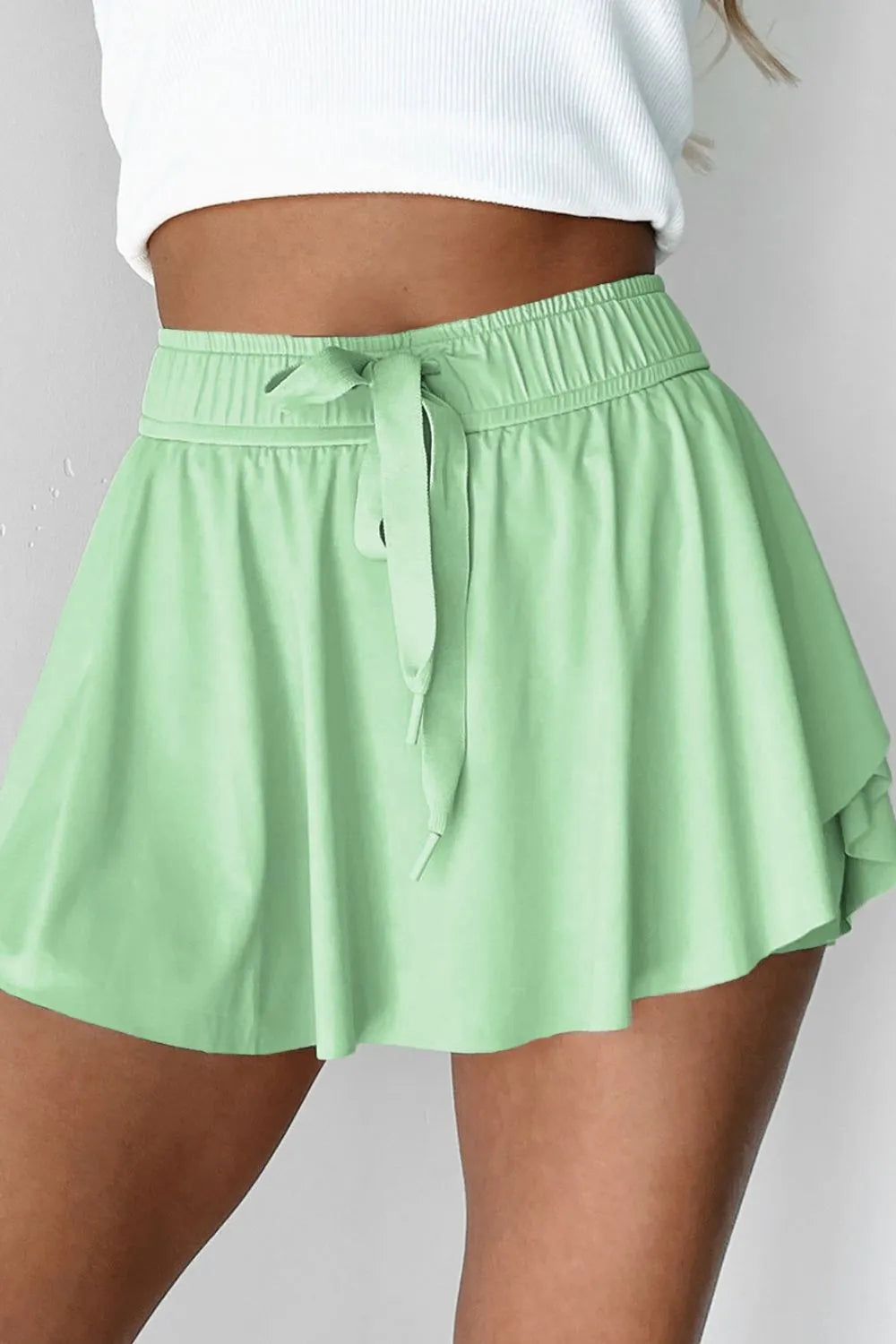 women's drawstring active skorts - product detail