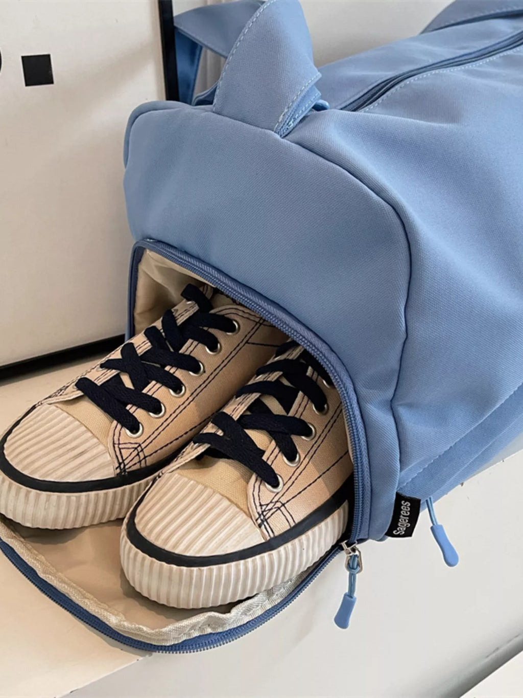 women's adjustable strap solid color travel bag - product detail