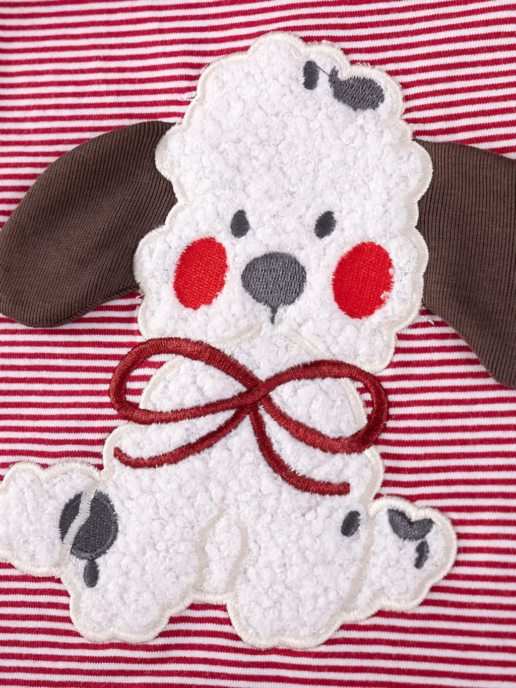women's children's striped puppy short sleeve casual dress - product detail