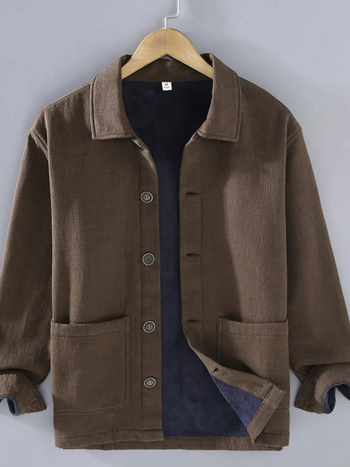 men’s colorblock winter parka with hooded design