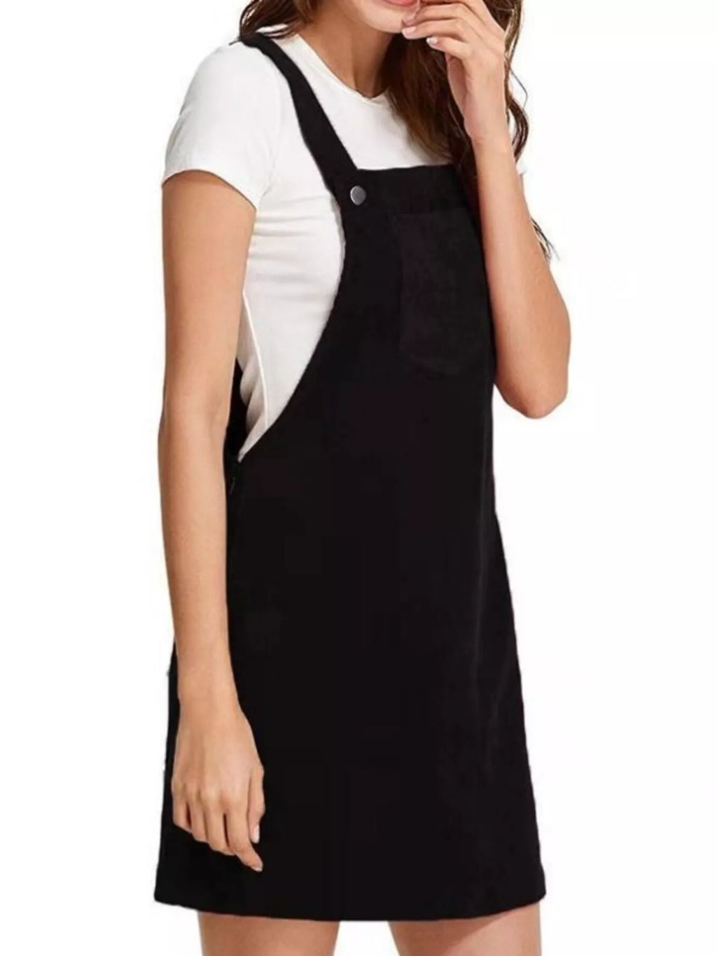 women's corduroy wide strap overall dress - additional image