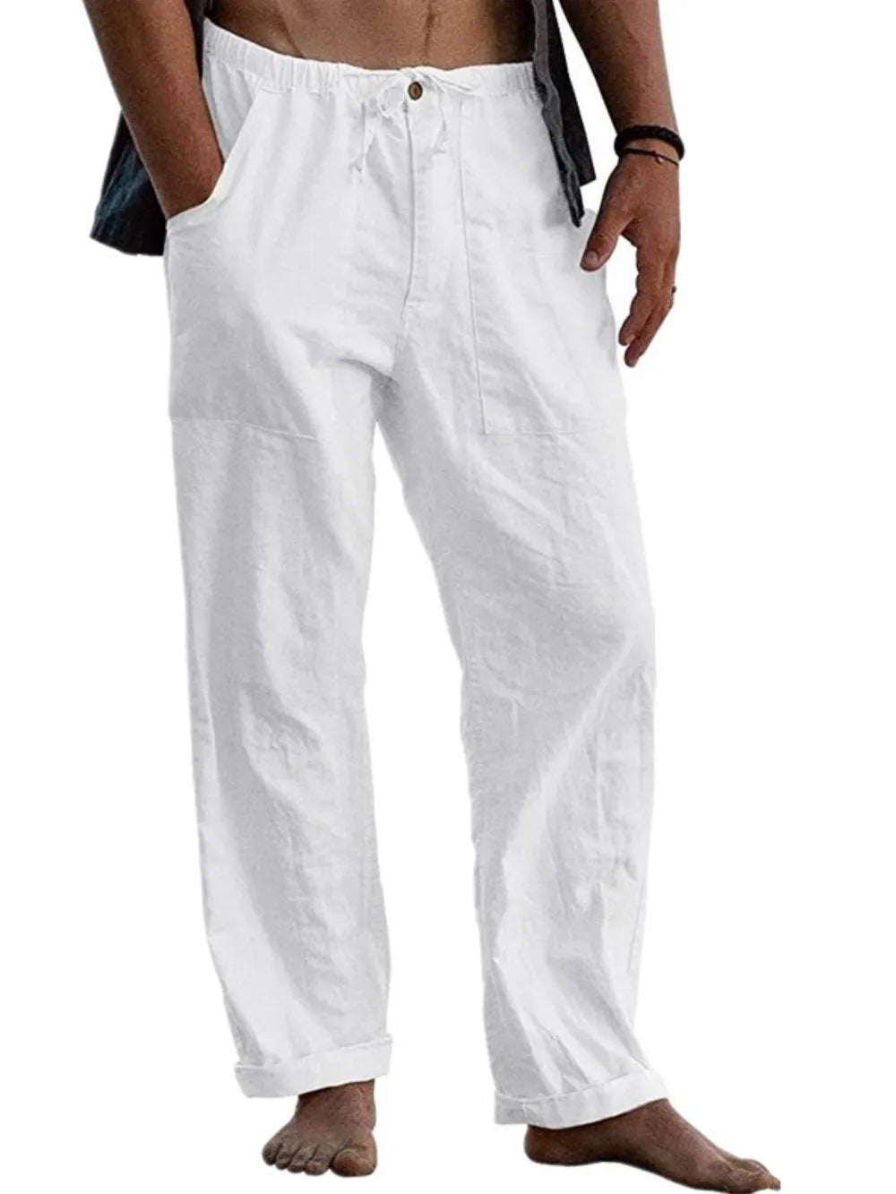 men's full size loose fit pants plus size shown as men’s apparel