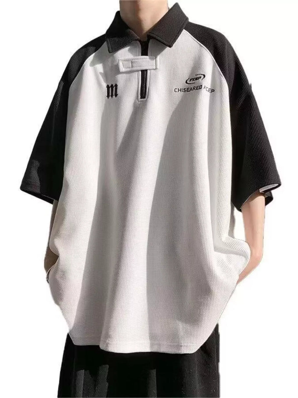 men's men's plus size two-tone casual polo - product detail