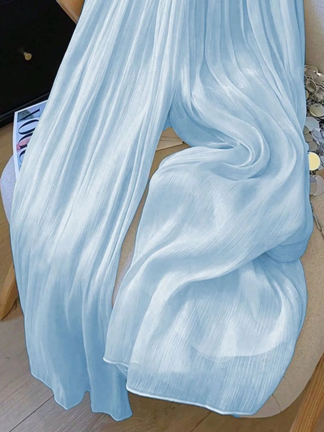 Mesh Wide Leg Pants