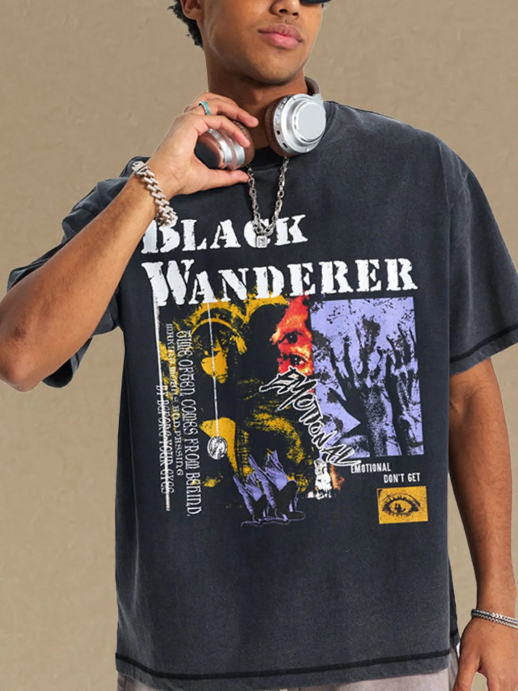 Men's Graphic Round Neck Half Sleeve T-Shirt