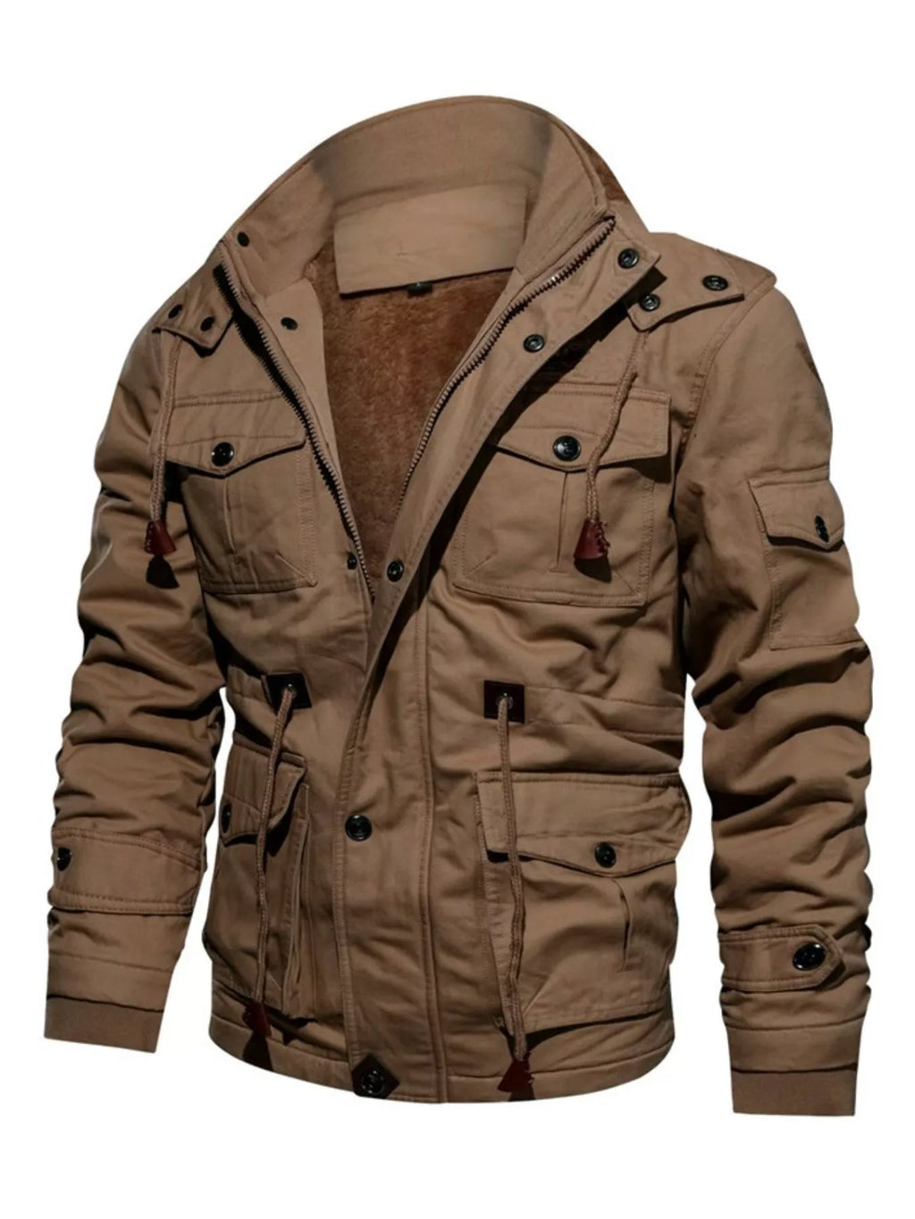 men's men's plus size zip up warm winter coat - extra view