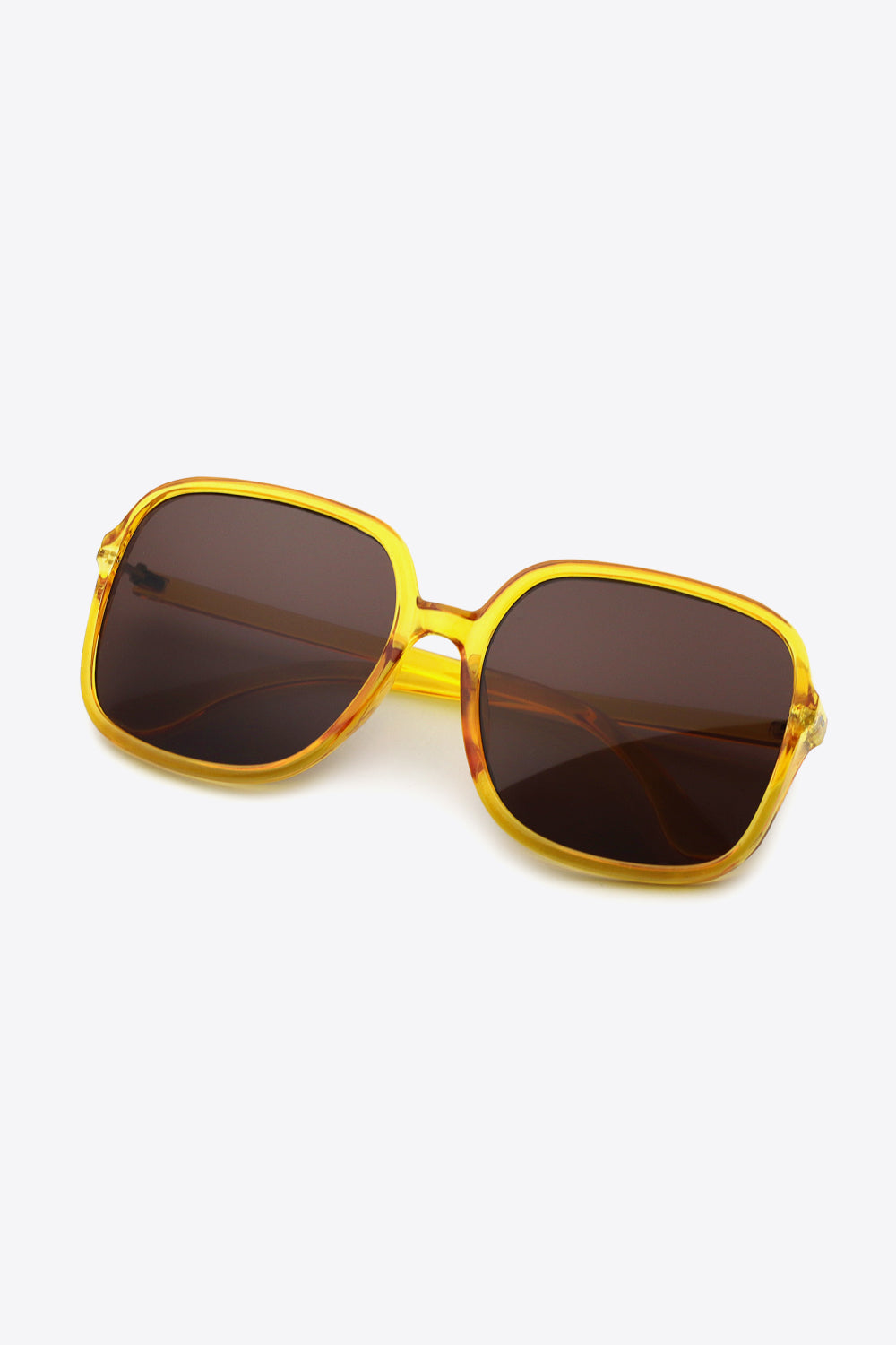 Polycarbonate Square Sunglasses Yellow One Size