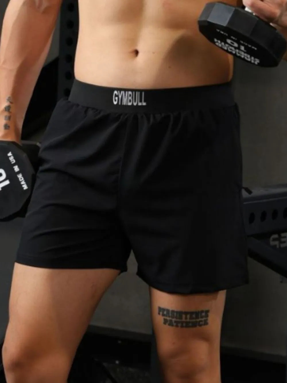 Men's Plus Size Elastic Waist Shorts Black