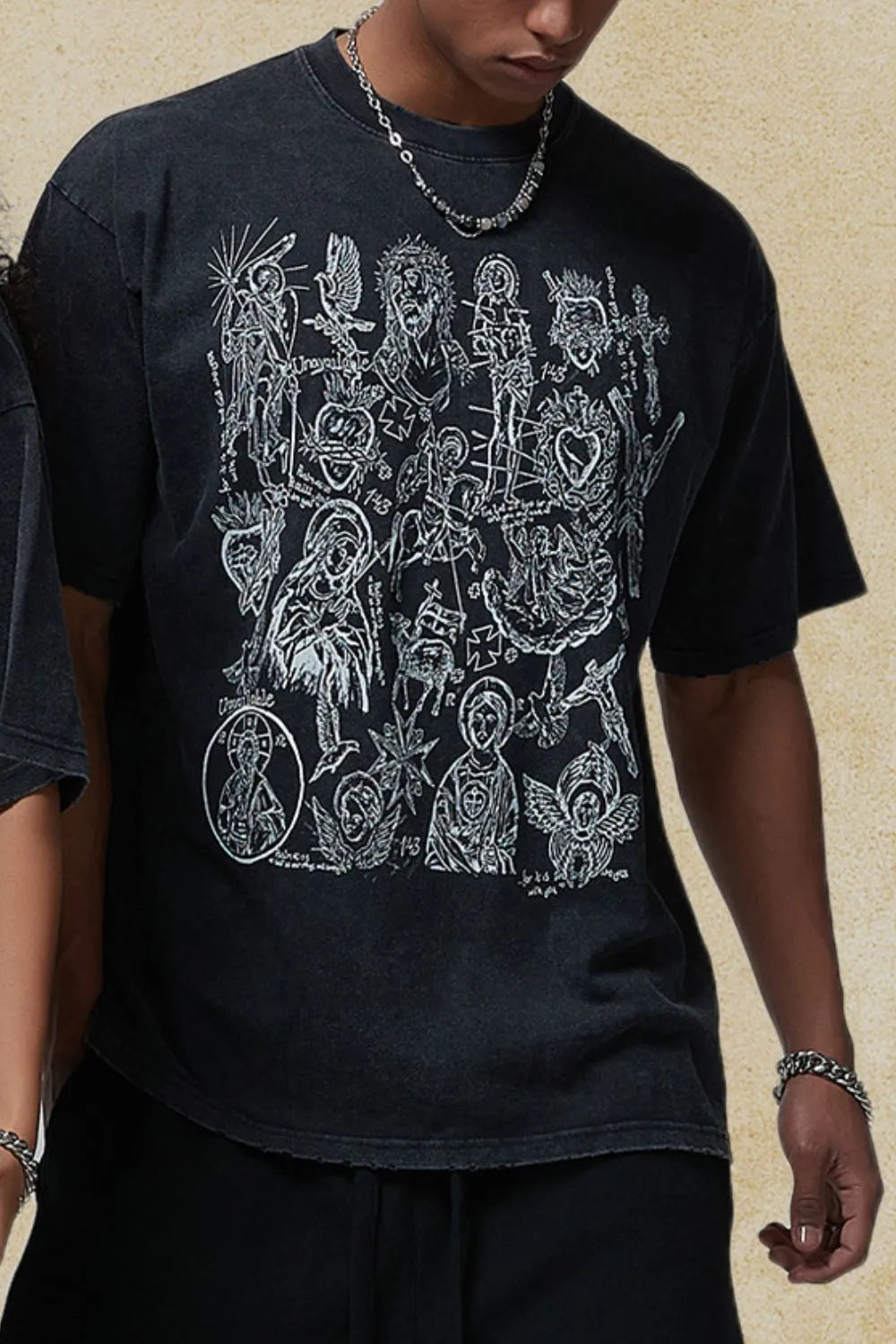 Men's Graphic Round Neck Half Sleeve T-Shirt