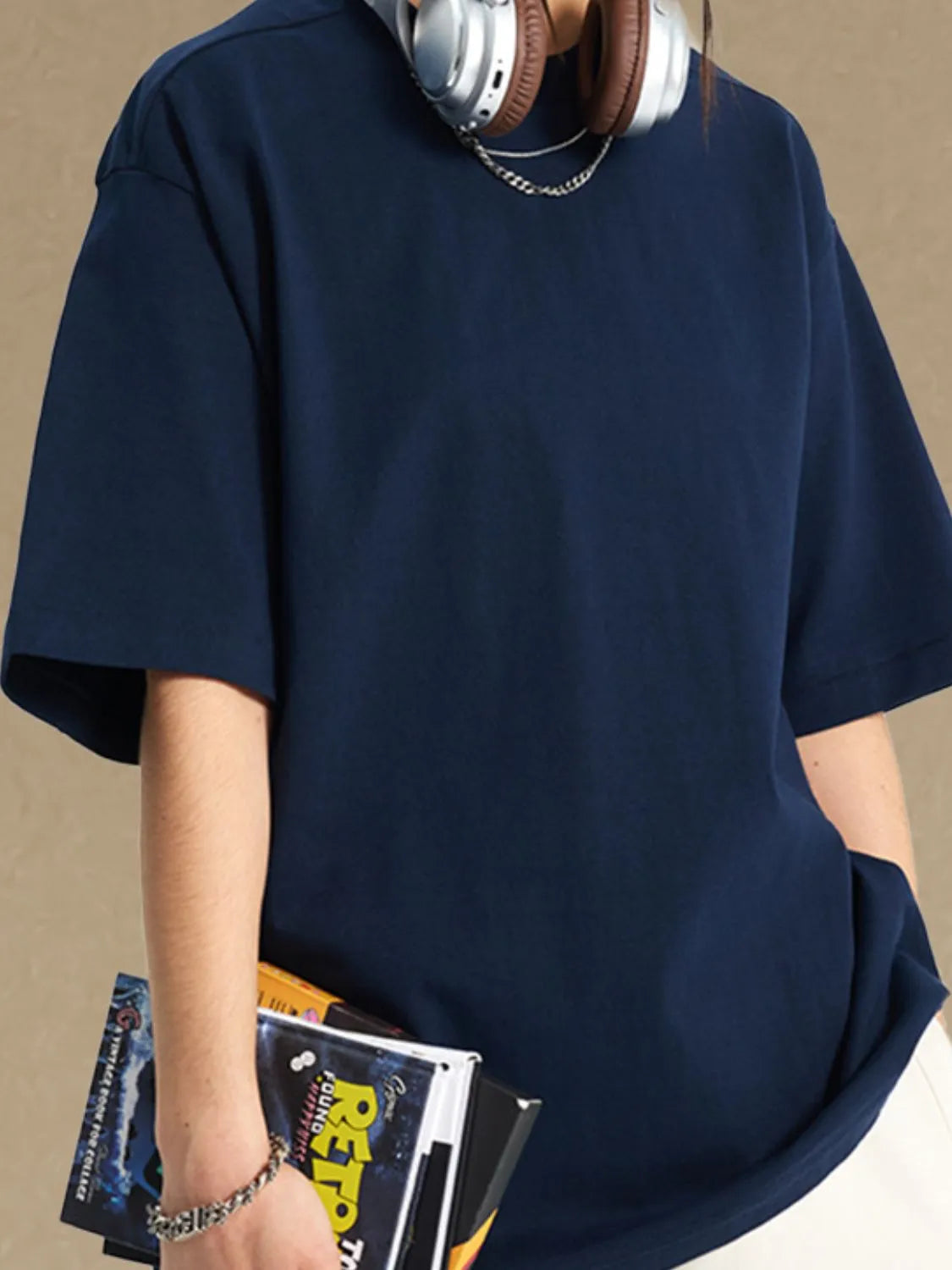 Men's Round Neck Half Sleeve T-Shirt Navy
