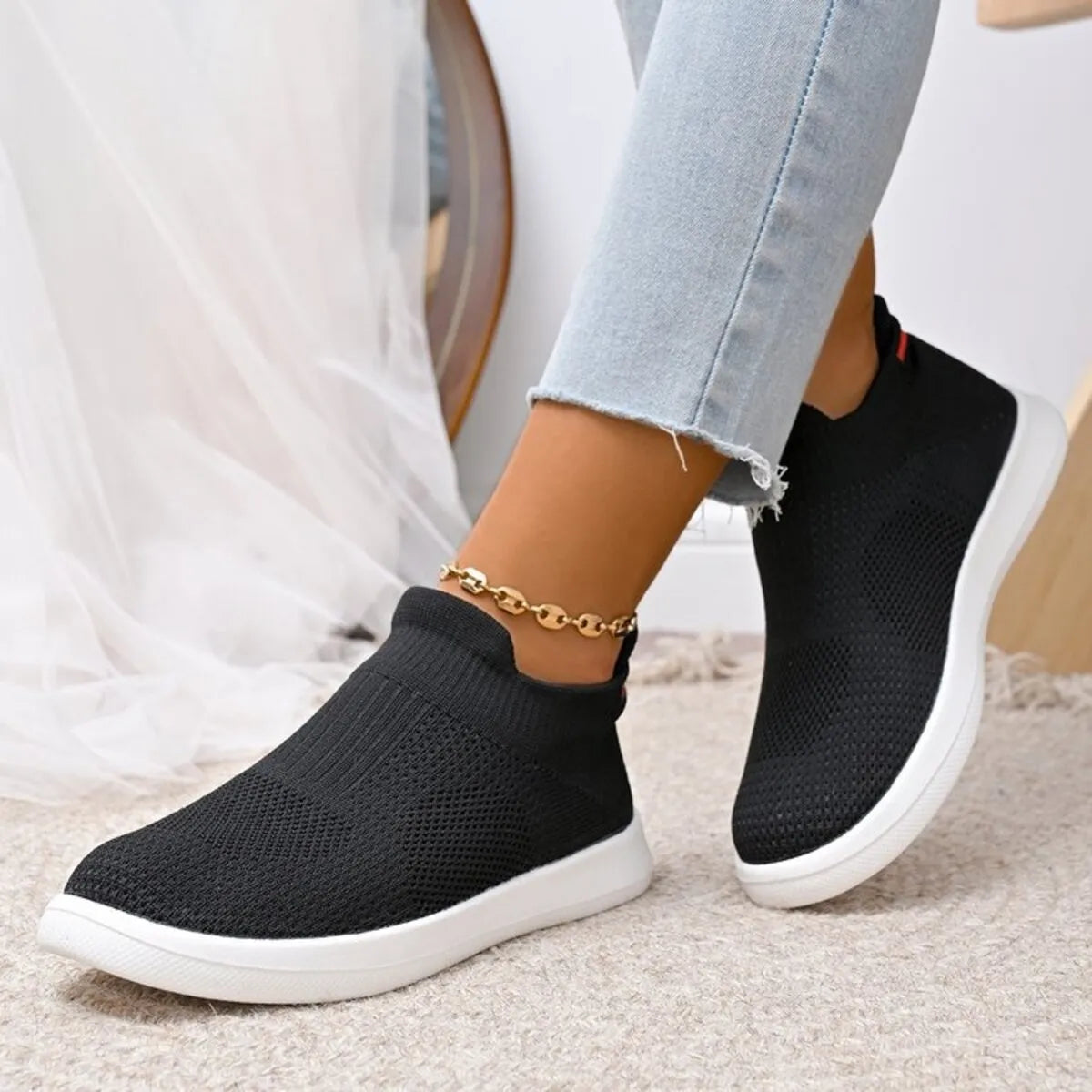 women's breathable mesh athletic sneakers - main product image