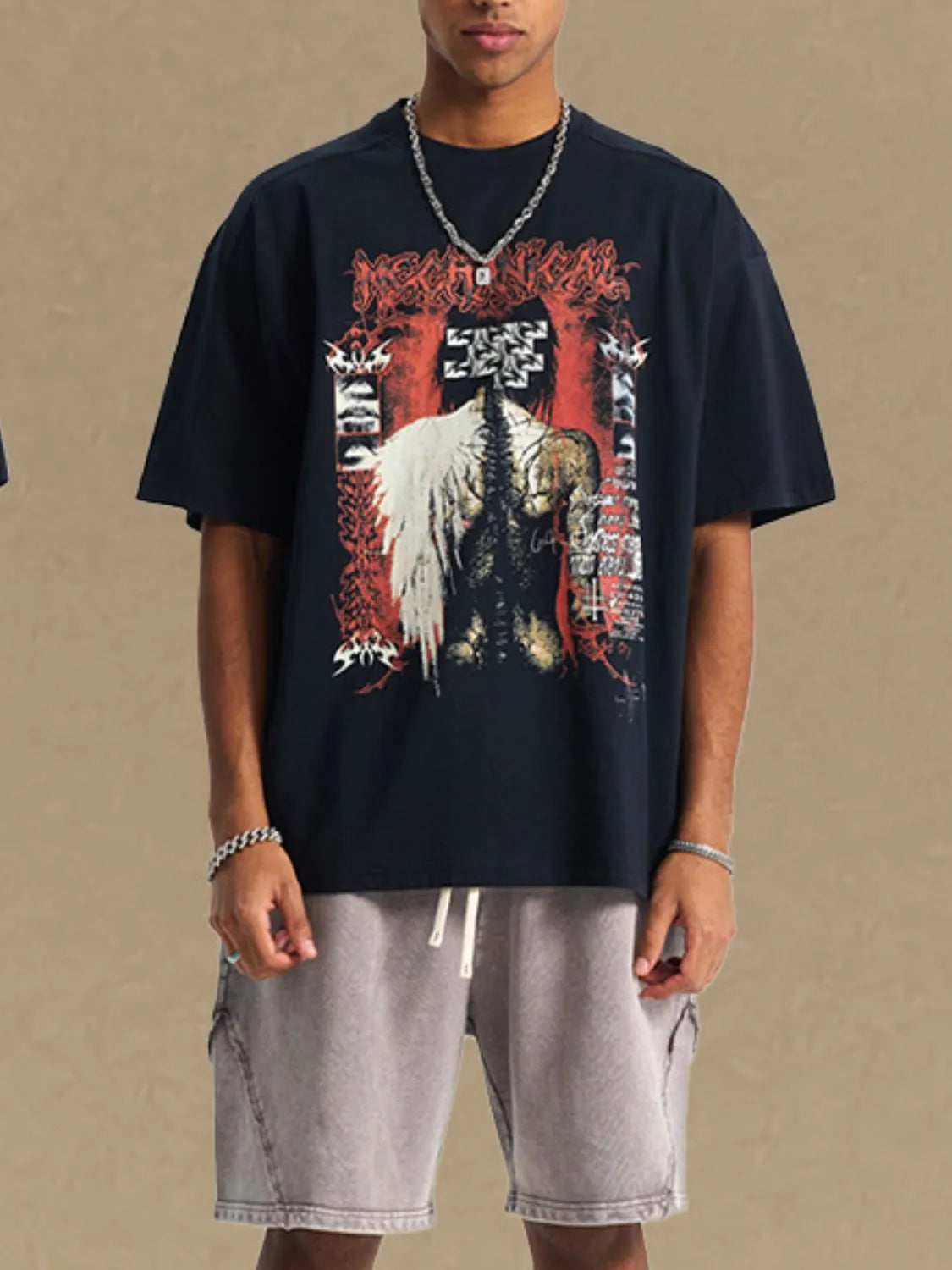 Men's Graphic Round Neck Half Sleeve T-Shirt