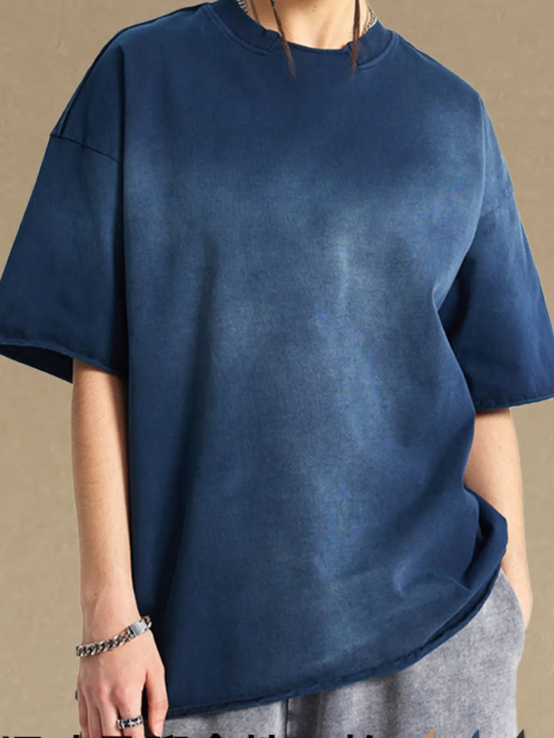 Men's Round Neck Half Sleeve T-Shirt Navy