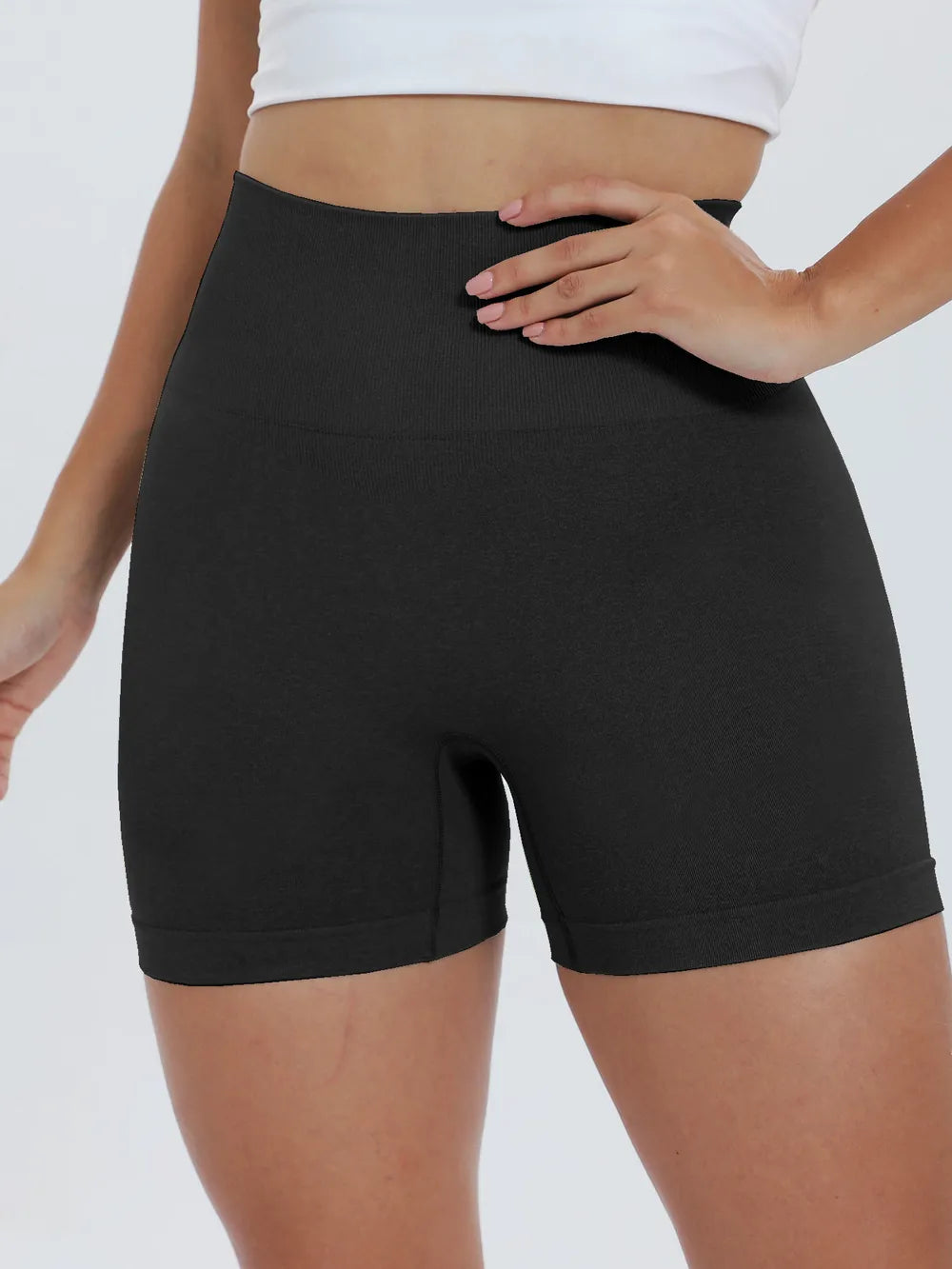 women's high waist active shorts - extra view