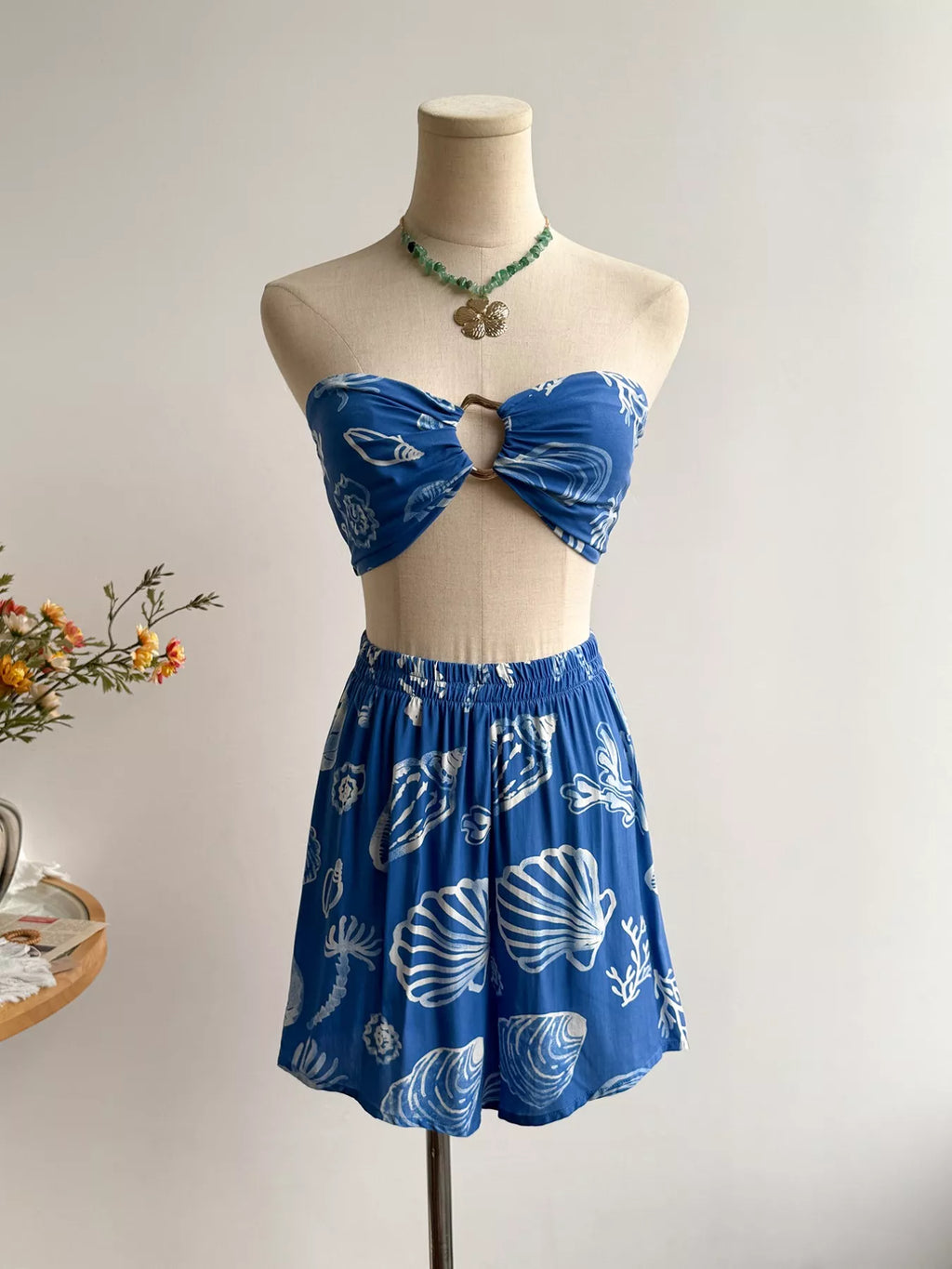 women's seashell print 3-piece summer set - second view