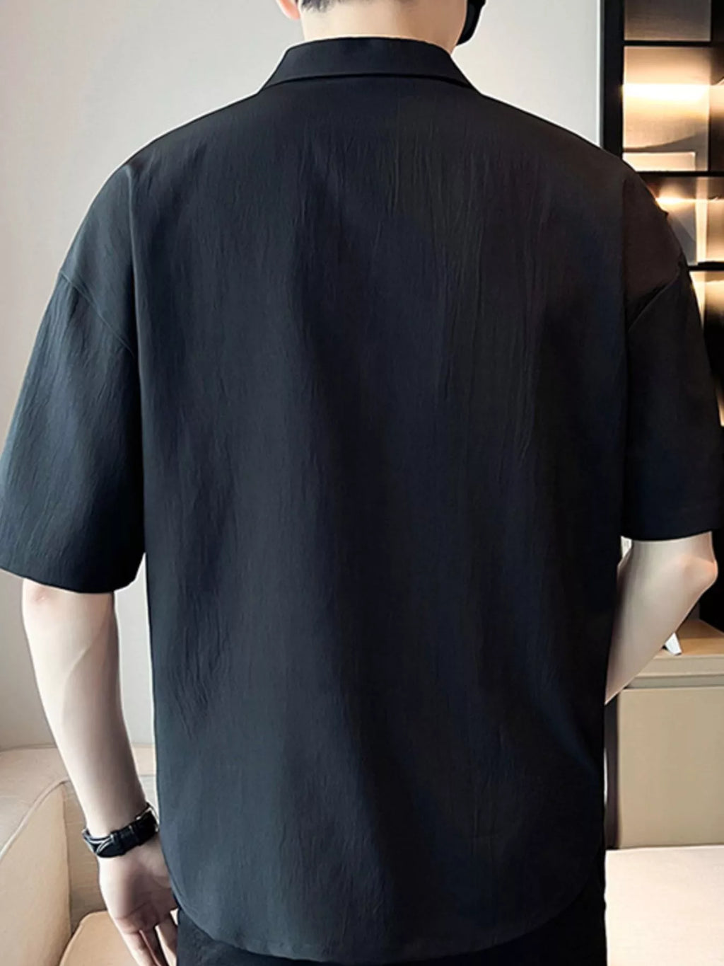 men's men's plus size short sleeve polo shirt with embroidered detail - extra view