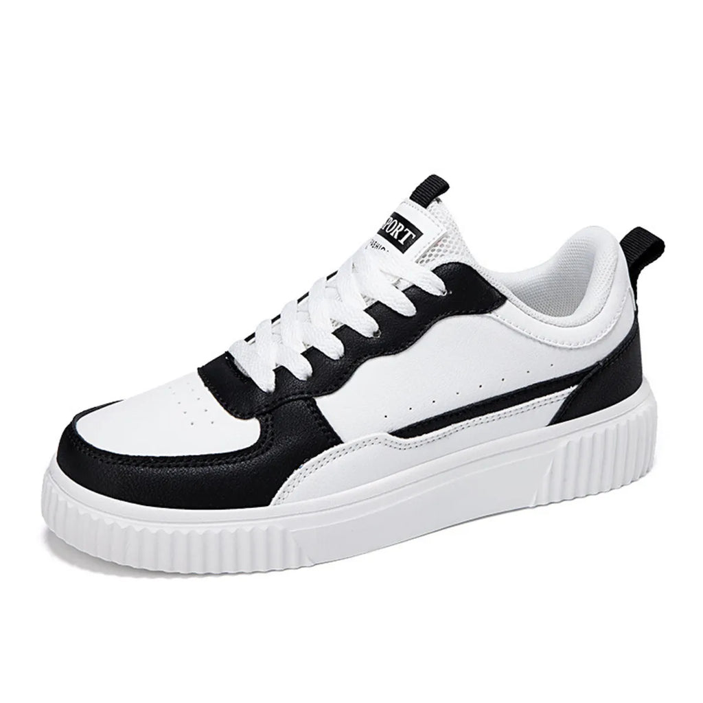women's lace up contrast platform sneakers - additional image