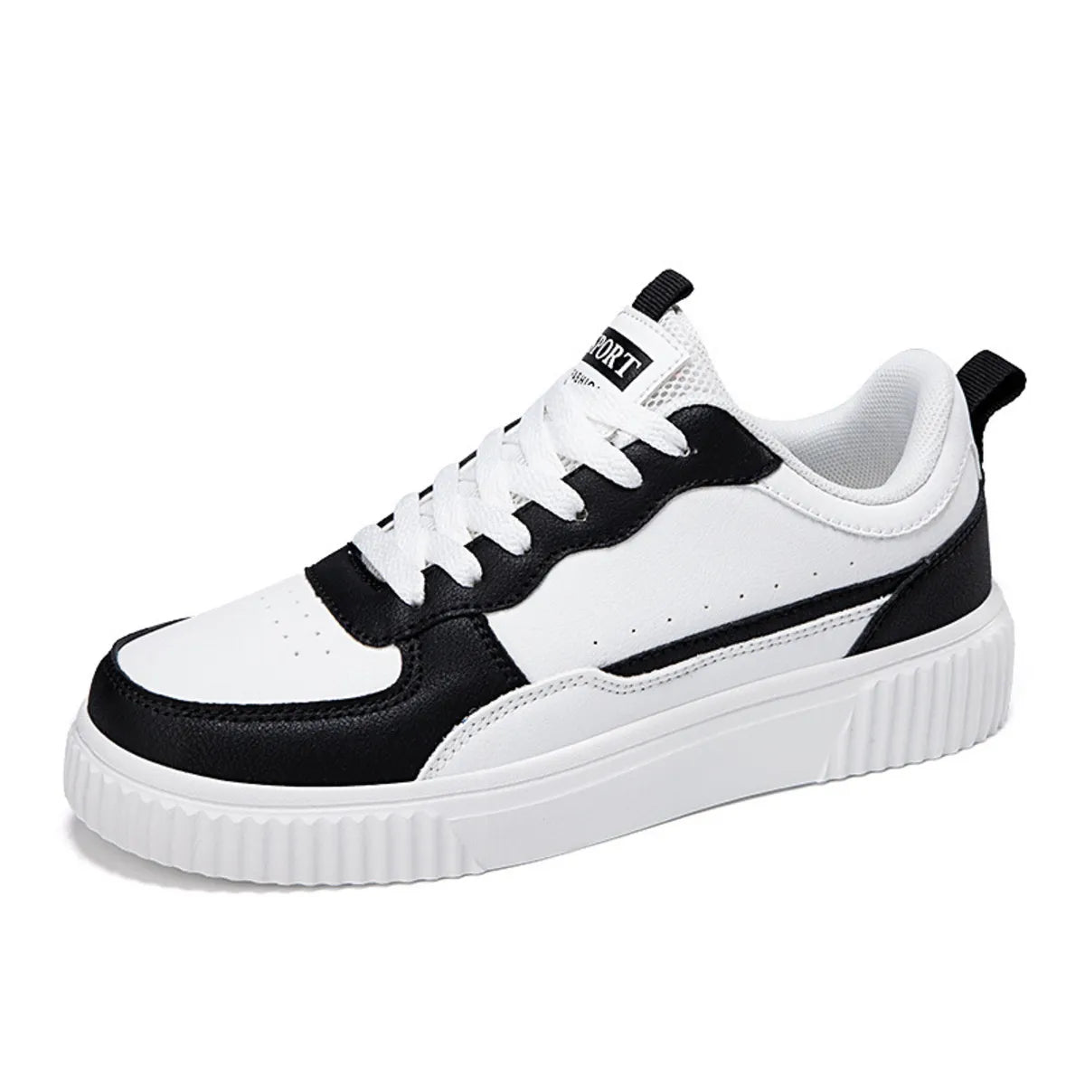women's lace up contrast platform sneakers - additional image