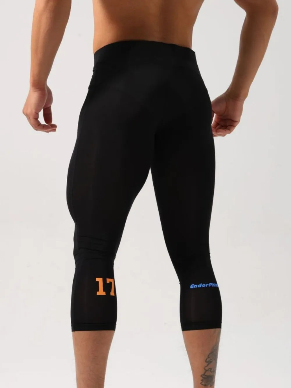 Men's High Waist Active Leggings Black