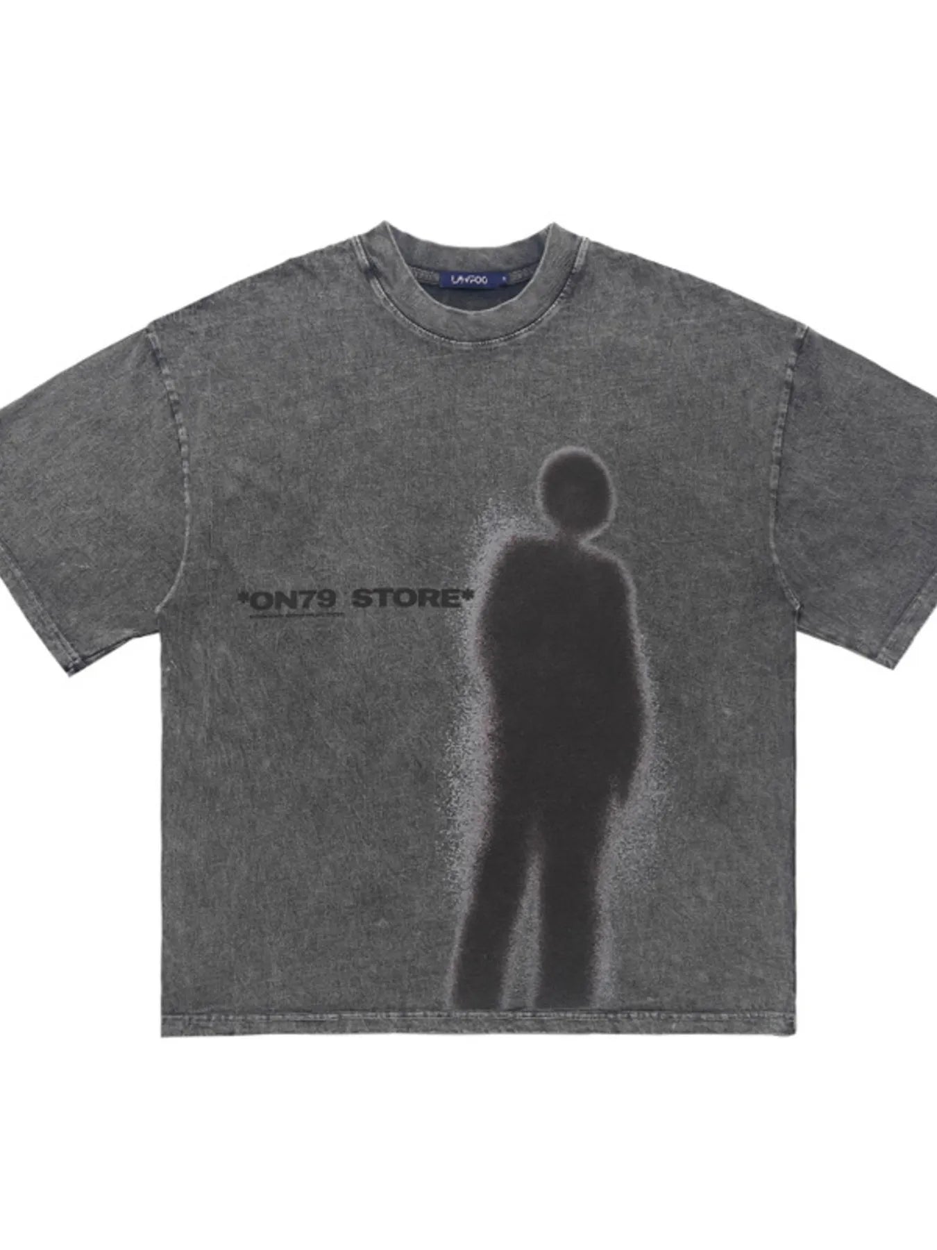 men's men's vintage washed graphic round neck t-shirt - additional image