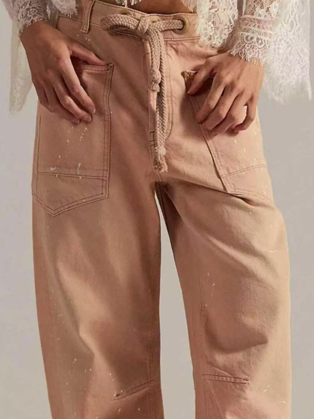 women's washed relaxed fit jeans - extra view