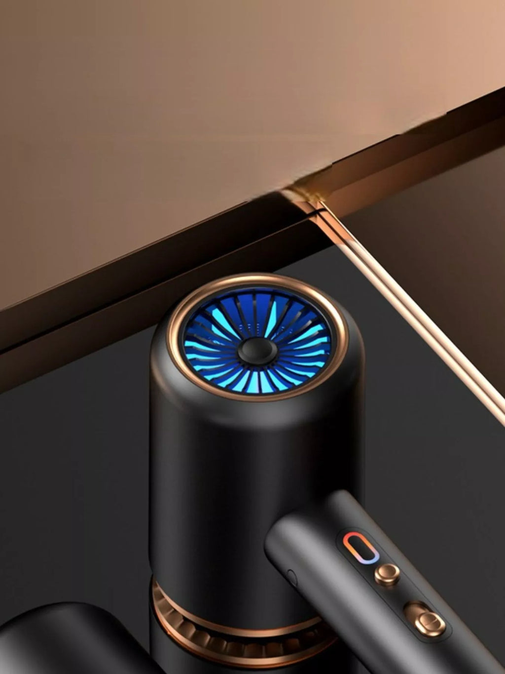 overheat protection household hair dryer - side view