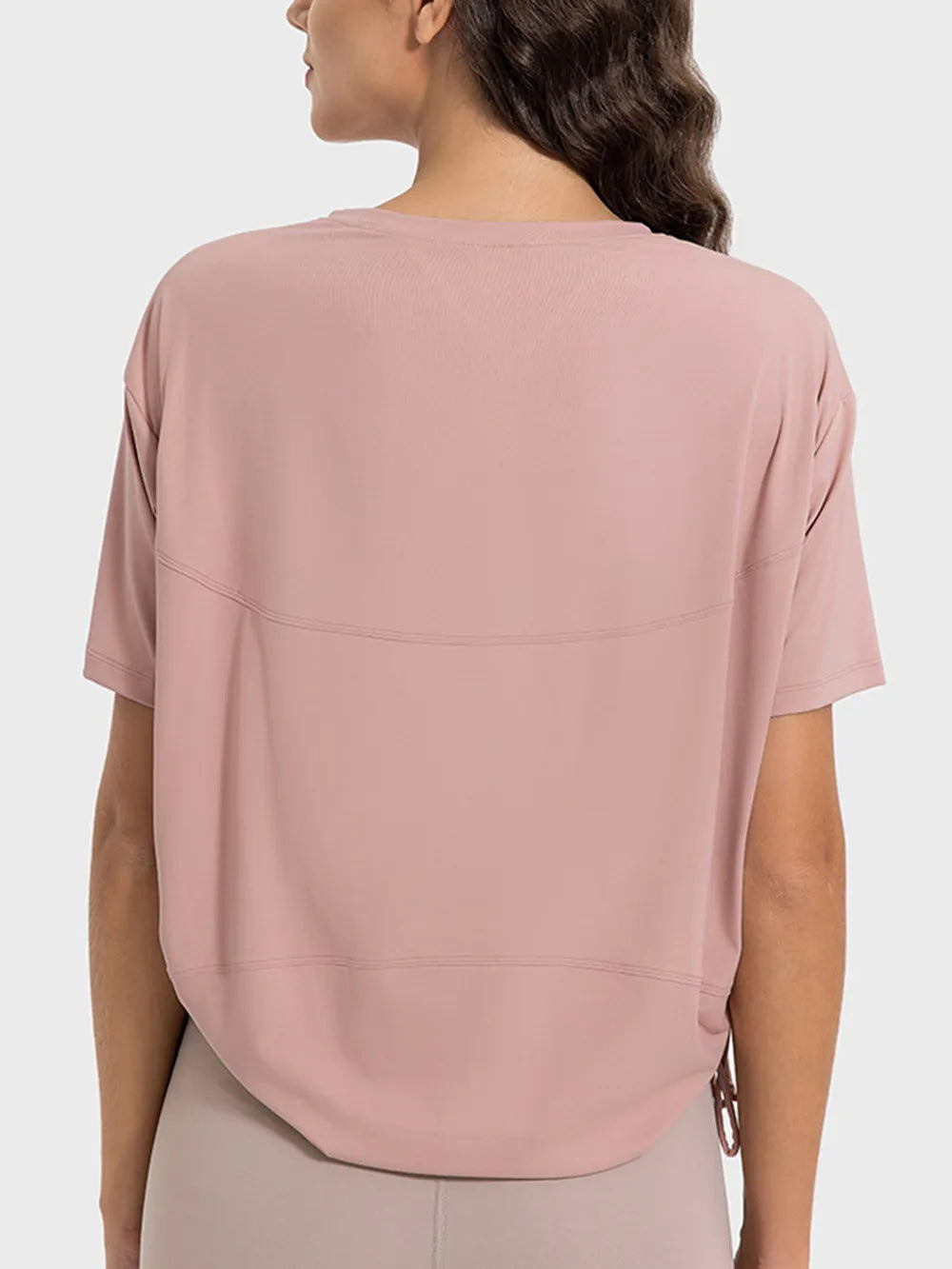 women's millennia drawstring round neck short sleeve active t-shirt - additional image