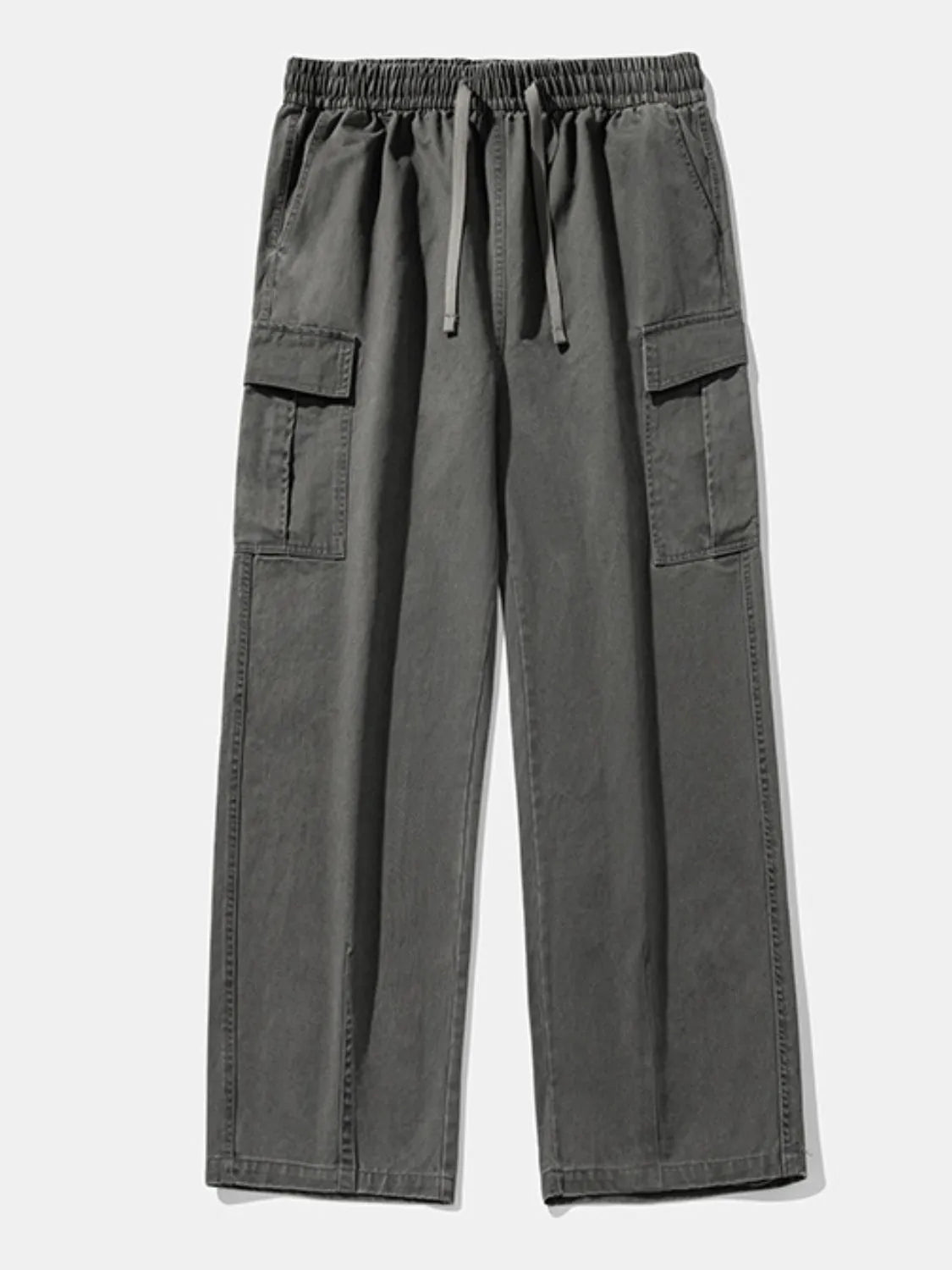 Men's Plus Size Drawstring Pants with Cargo Pockets