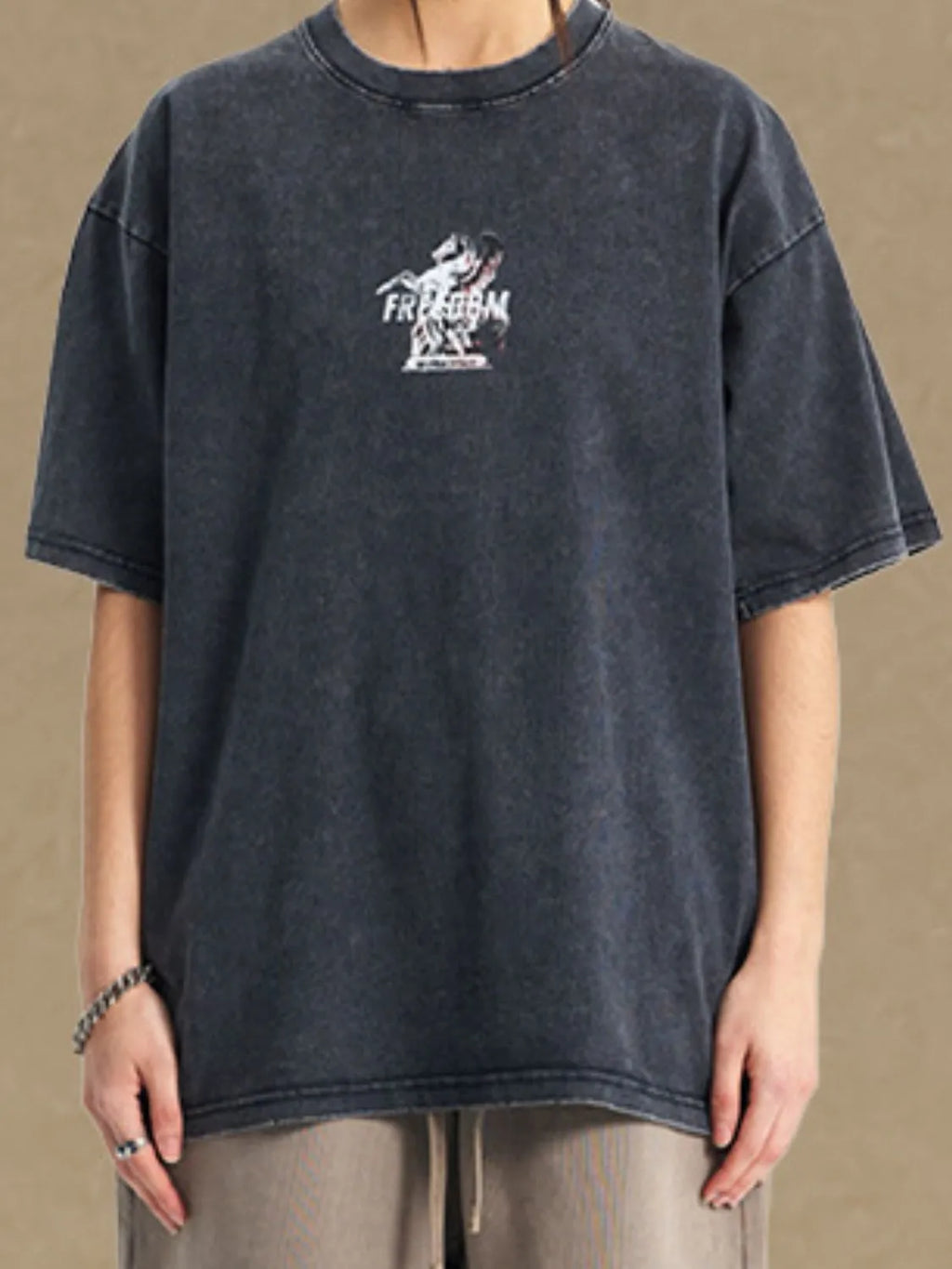 Men's Graphic Round Neck Half Sleeve T-Shirt