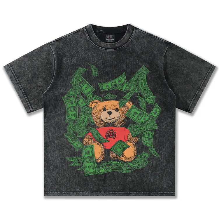 men's men's money bear graphic short sleeve t-shirt - styling option