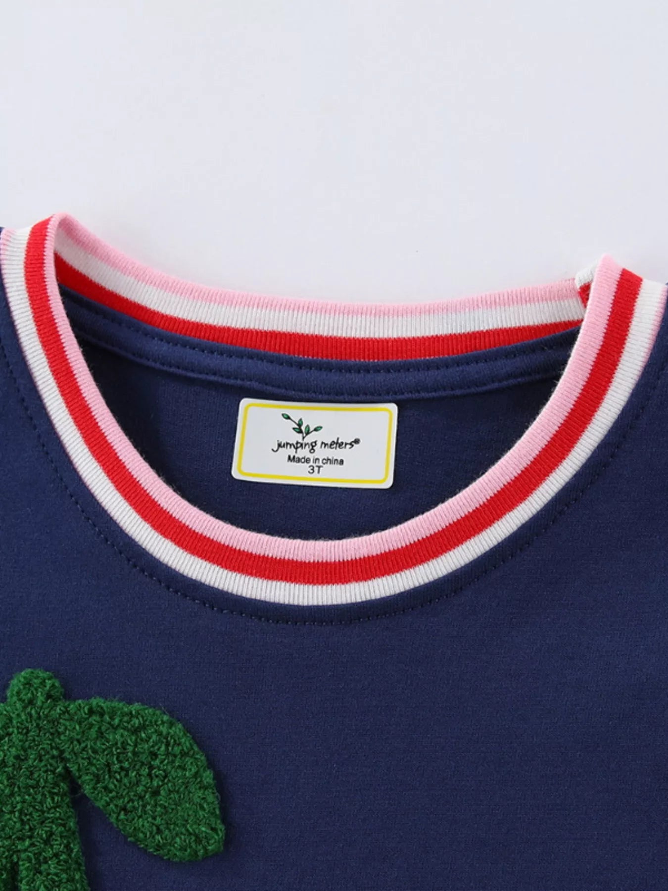 women's children's cherry applique short sleeve dress - back view