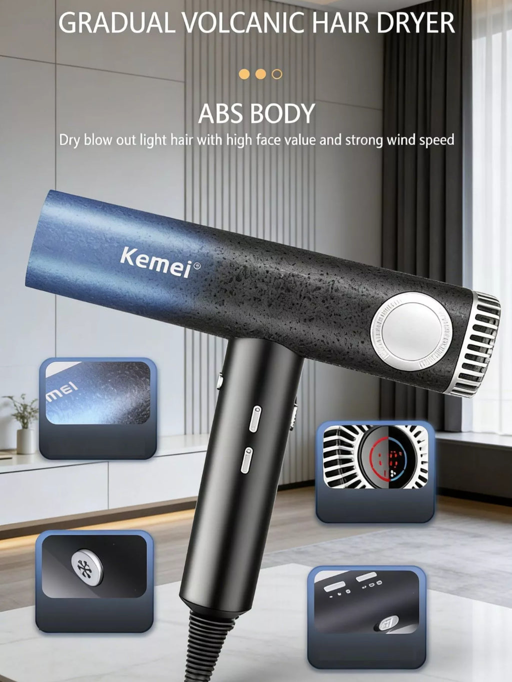high-speed hair dryer - alternate angle