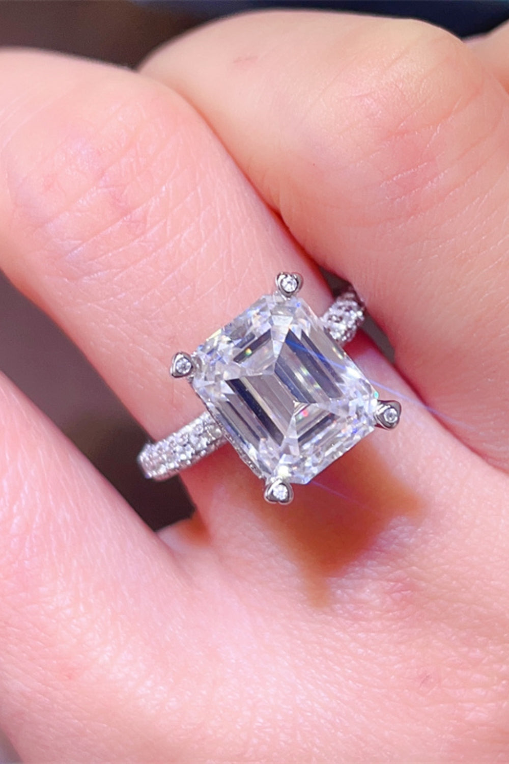 5 Carat Moissanite 925 Sterling Silver Ring Silver